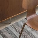 Tapis Flatweave Marron - Ligne Pure