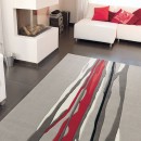 Tapis RED TRACE beige et rouge Arte Espina