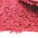 Tapis shaggy rond rouge 4cm Flair Rugs