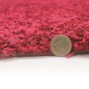 Tapis shaggy rond rouge 4cm Flair Rugs