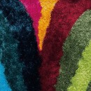 Tapis poils longs FUNKY rainbow multicolore Arte Espina