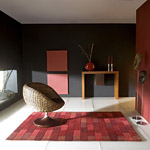 Tapis BRICKS Rouge Carving