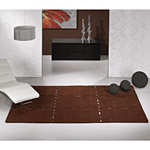 Tapis CHRISTOPHER Carving en laine marron