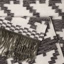 Tapis Houndstooth noir et blanc moderne