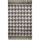 Tapis Houndstooth noir et blanc moderne