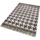 Tapis Houndstooth noir et blanc moderne