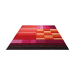Tapis carré VARIOUS BOX rouge et orange Esprit Home