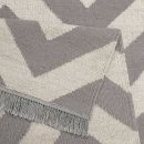 Tapis Carpets & CO. moderne ZIG ZAG gris et blanc