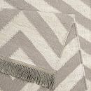 Tapis EDGY CORNERS Taupe et Blanc - Carpets & CO