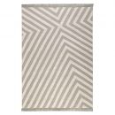 Tapis EDGY CORNERS Taupe et Blanc - Carpets & CO