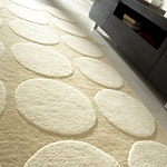 Tapis IMPEX Beige et Blanc - Carving