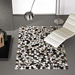 Tapis en peau marron Carving JACKSON