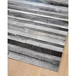 Tapis en patchwork de cuir gris JACOB Home Spirit