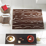 Tapis NELEAFI Marron - Carving