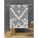 Tapis Tibal Gris et Blanc - Art For Kids