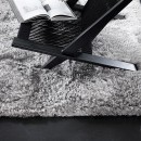 Tapis gris shaggy Adore Ligne Pure tissé main