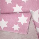 Tapis Jeans Star moderne rose Wecon