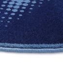 Tapis Rond Cosmic Glamour Walk of Fame bleu - Wecon