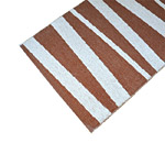 Tapis de couloir ARE SOFIE SJOSTROM DESIGN rayé choco et blanc