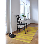 Tapis de couloir rayé ocre et jaune SOFIE SJOSTROM DESIGN ARE