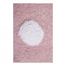 Tapis Lavable Polka Dots Rose et Blanc