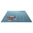 Tapis enfant bleu Sigikid RAINBOW RABBIT