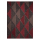 Tapis Esprit Home taupe et rouge TRIANGLE