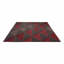 Tapis Esprit Home taupe et rouge TRIANGLE