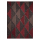 Tapis TRIANGLE Taupe et Rouge - Esprit Home