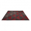 Tapis TRIANGLE Taupe et Rouge - Esprit Home