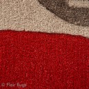 Tapis tufté main rouge Fossil Leaf Flair Rugs