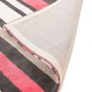 Tapis rayé noir et rouge Cotton Stripe Flair Rugs