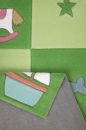 Tapis enfant vert Newborn Smart Kids tufté main