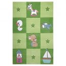 Tapis enfant vert Newborn Smart Kids tufté main