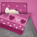 Tapis enfant Smart Kids Kitty Kat Rose tufté main