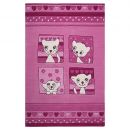 Tapis enfant Smart Kids Kitty Kat Rose tufté main