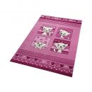 Tapis enfant Smart Kids Kitty Kat Rose tufté main