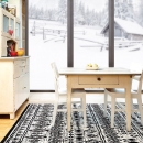 Tapis noir et blanc CONTEMPORARY KELIM Esprit Home