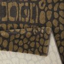 Tapis Moderne Croco Or et Marron Wecon