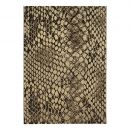 Tapis moderne or et marron Snake Wecon