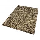 Tapis moderne or et marron Snake Wecon