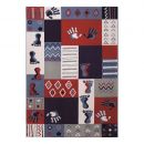 Tapis enfant bleu Hands and Feet Wecon Wecon