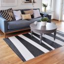 Tapis de couloir rayé noir et blanc SOFIE SJOSTROM DESIGN ARE