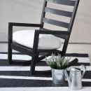 Tapis de couloir ARE rayé SOFIE SJOSTROM DESIGN noir et blanc