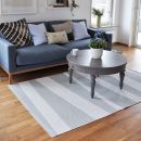 Tapis de couloir ARE rayé gris et blanc SOFIE SJOSTROM DESIGN