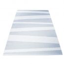 Tapis de couloir ARE SOFIE SJOSTROM DESIGN rayé gris et blanc