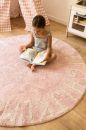 Tapis Lavable Rond ABC Vintage Nude Rose -Naturel