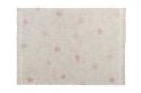 Tapis lavable Hippy Dots Naturel S - Vintage Rose