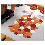 Tapis FRICKS en laine orange Carving