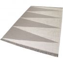 Tapis moderne taupe et blanc SMART TRIANGLE Carpets & CO.